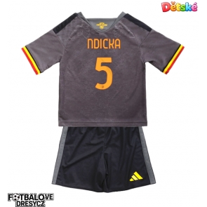 AS Roma Evan Ndicka #5 Dětské Alternativní dres komplet 2026-27 Krátký Rukáv (+ trenýrky)